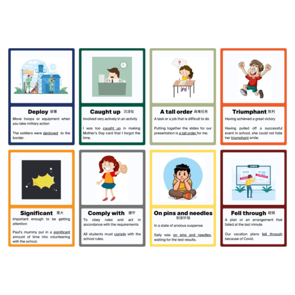 29 PSLE Vocabulary Flash Cards (小六会考) 词汇闪卡